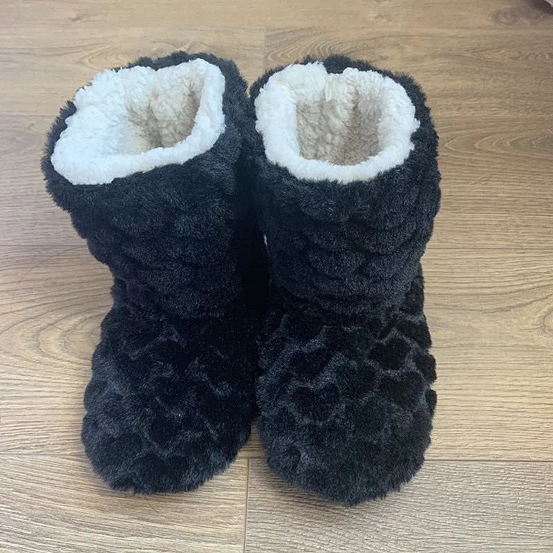 Rutschfeste Unisex Wintersocken, warm & weich gefüttert, perfekt als gemütliche Haussocken.