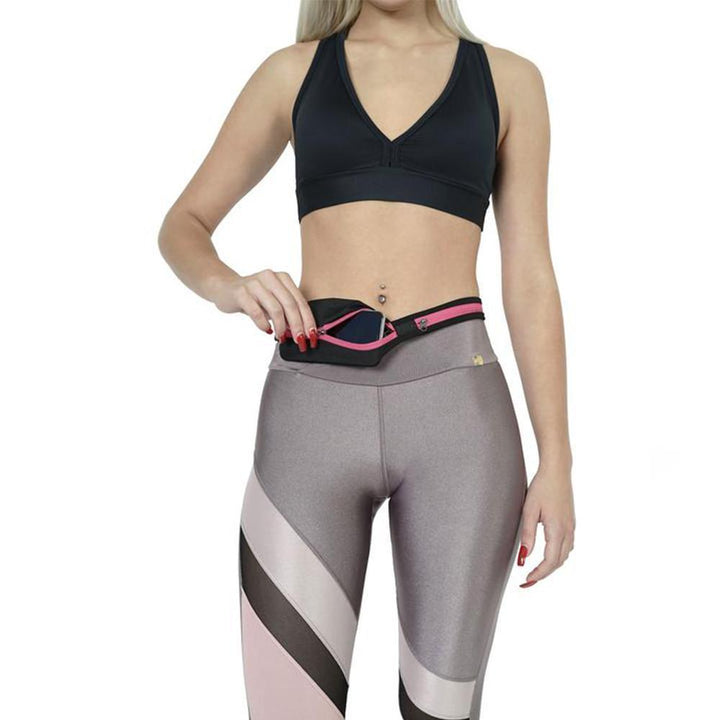 Ergonomischer, verstellbarer Laufgürtel als Bauchtasche für komfortables Joggen & Training.
