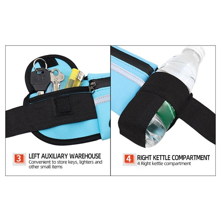 Robuste Sport-Bauchtasche, unisex, wasserdicht, für Handy und Wertsachen beim Outdoor-Training.