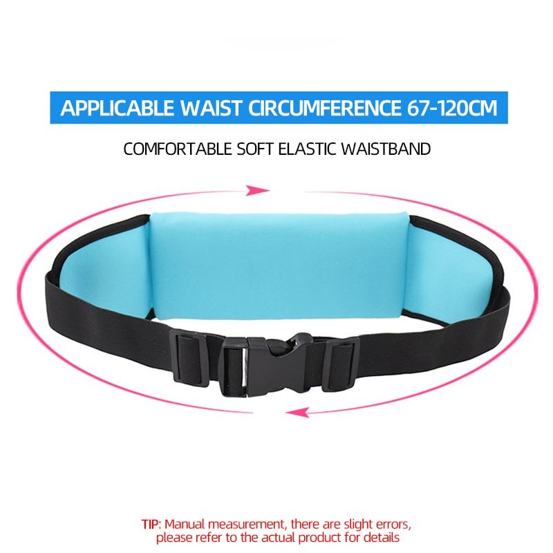 Reflektierende Sport-Bauchtasche für Laufen, wasserdichtes Handyfach, verstellbar.