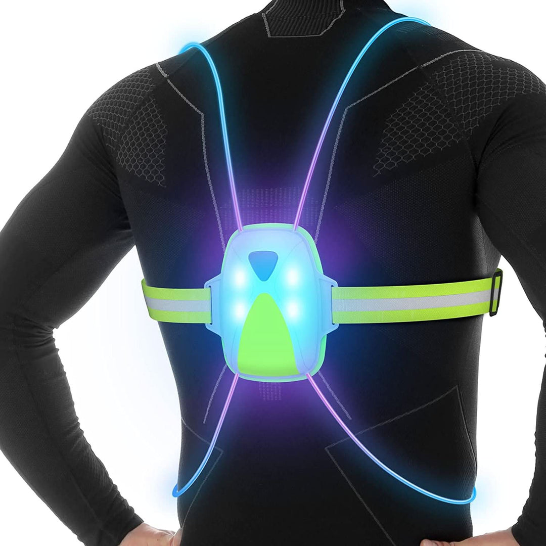 Reflektierende LED-Sicherheitsweste für Damen und Herren, ideal für erhöhte Sicherheit bei Outdoor-Sport.