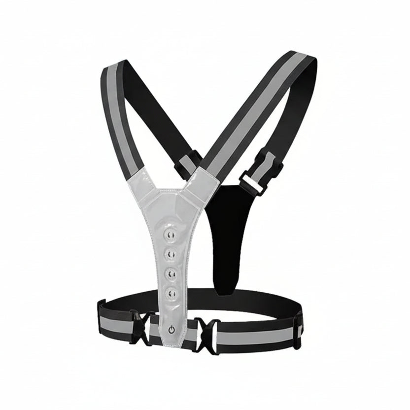 Vielseitige LED-Sicherheitsweste, unisex, für Sport, Joggen, Wandern, Fahrradfahren bei Nacht und schlechter Sicht.
