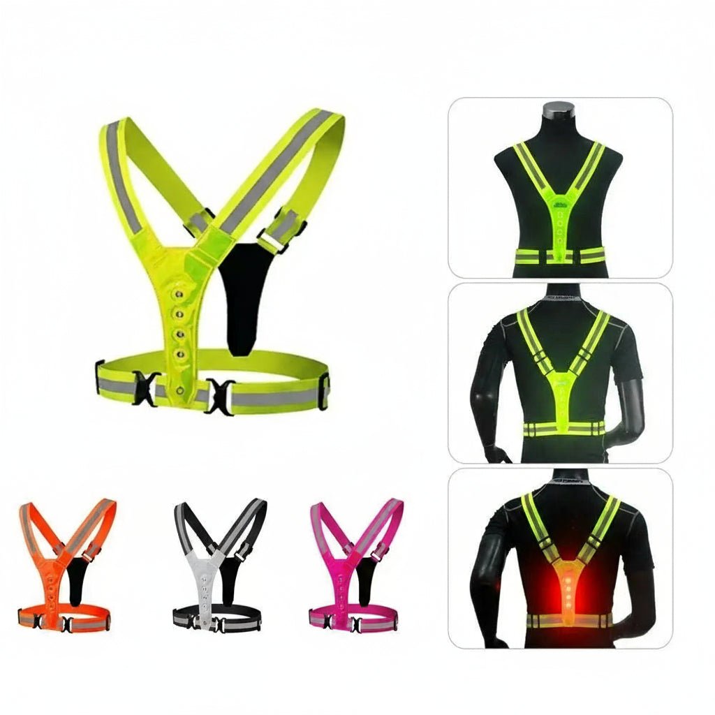 Reflektierende LED-Sportweste, unisex, für sicheres Outdoor-Training, Laufen und Wandern in der Dunkelheit.