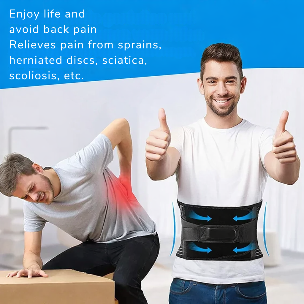 Lendenwirbelstützgurt schützt den Rücken bei der Arbeit und beim Sport, reduziert Rückenschmerzen und Ischias. Unisex.