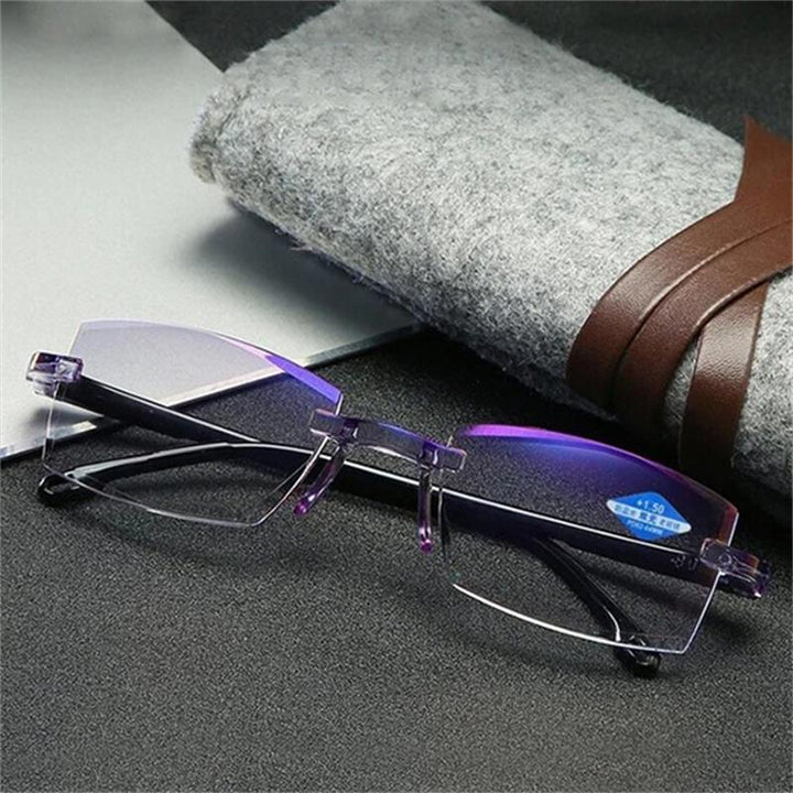 Unisex-Lesebrille mit Blaulichtfilter & Multifokalgläsern für klares Sehen am Bildschirm.