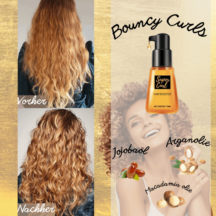 Unisex Locken Serum für definierte, glänzende Locken. Reduziert Frizz & verbessert die Sprungkraft. Effektive Haarpflege.