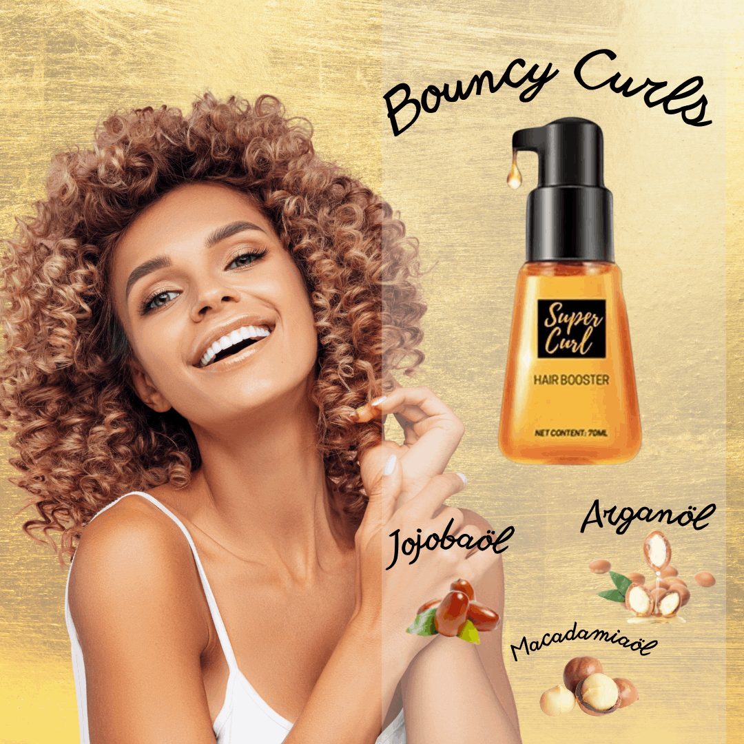 Feuchtigkeitsspendendes Locken Serum für glänzende, geschmeidige Locken. Anti-Frizz Haarpflege mit Arganöl.