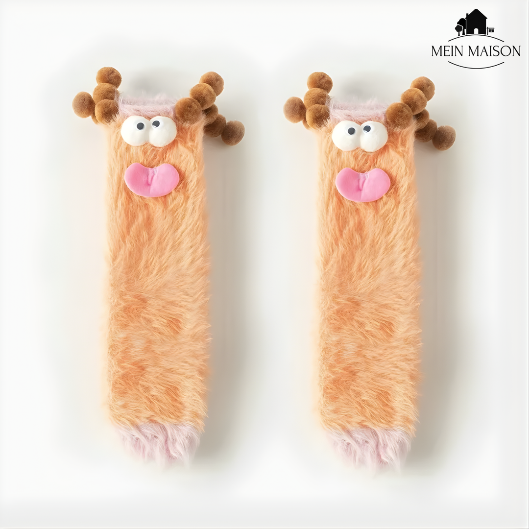 Lustige 3D Socken für Unisex, perfekt als Freizeitsocken oder für gemütliche warme Wintertage.
