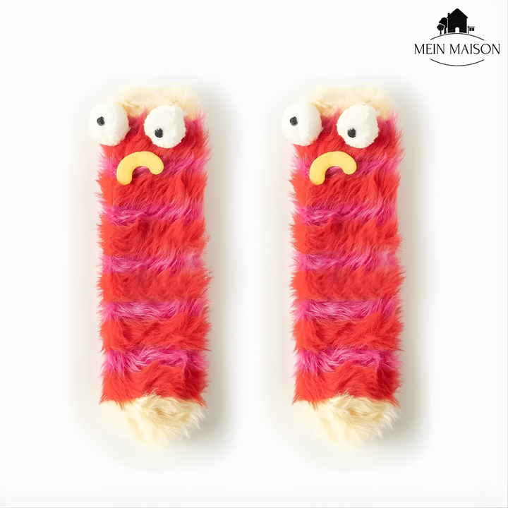Gefaltete warme 3D Socken, Unisex Einheitsgröße. Ideal als humorvolle Geschenke für Winter & Freizeit.