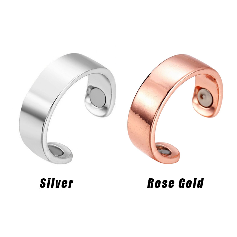 Goldener, verstellbarer Unisex Magnetring. Ein stilvoller Therapiering für Ihr Wohlbefinden.