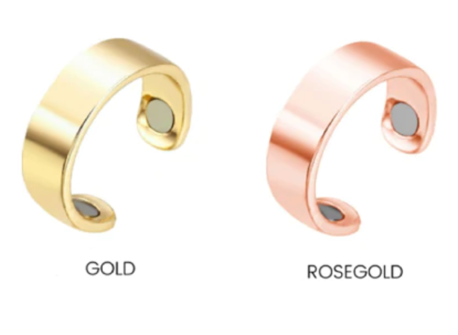 Unisex Wellness-Magnetring, verstellbar in Silber. Stilvolles Accessoire für Gesundheit.