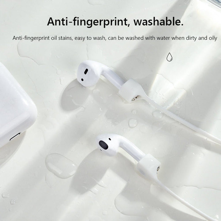 Hochwertiger Silikon Haltegurt für AirPods mit starken Magneten für optimalen Anti-Verlust-Schutz.