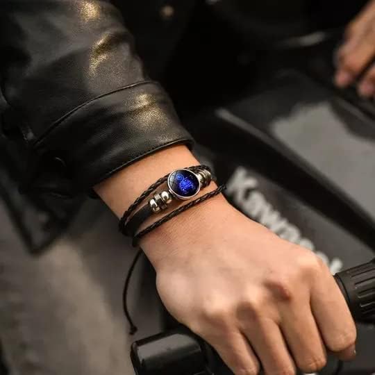 Manifestationsarmband mit Sternzeichen-Symbolik für positive Energie und Wohlstand, unisex.