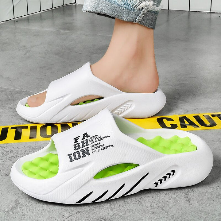 Ergonomische Massage-Pantoffeln für sofortige Schmerzlinderung. Rutschfeste Unisex Hausschuhe für Fußgesundheit.