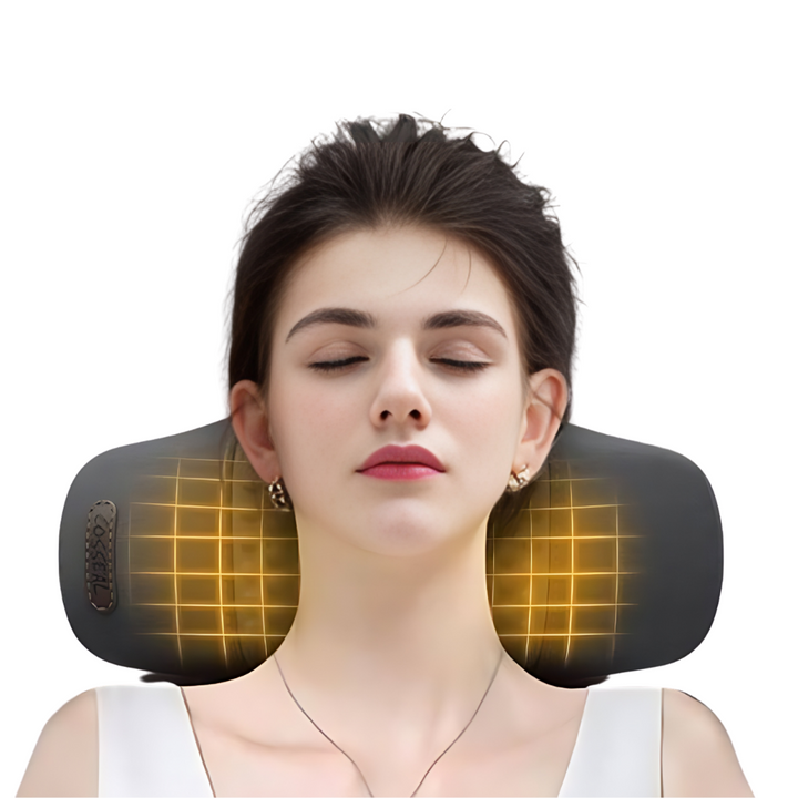 Tragbares Unisex Massagekissen für Nacken & Schultern. Perfekt für Entspannung zu Hause, im Büro oder unterwegs.