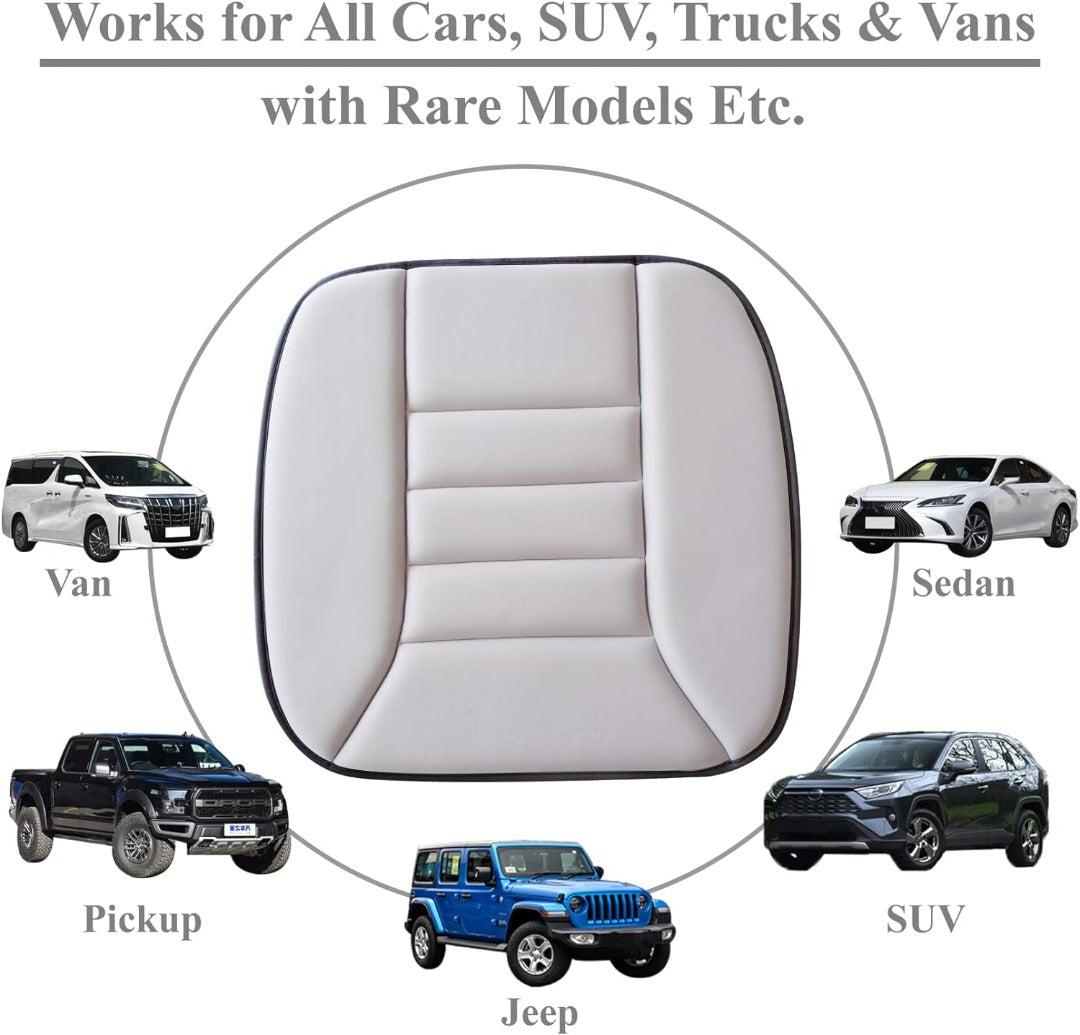 Memory Foam Autositzkissen, speziell für Rücken- und Hüftunterstützung beim Autofahren.
