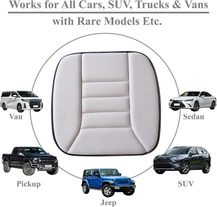 Memory Foam Autositzkissen, speziell für Rücken- und Hüftunterstützung beim Autofahren.