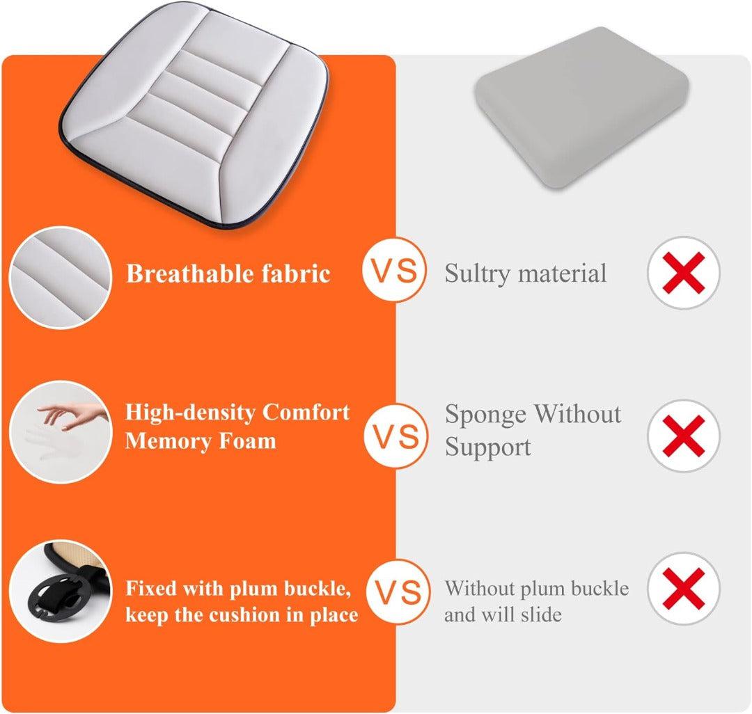 Ergonomisches Memory Foam Sitzkissen, perfekt für Pendler, lange Fahrten & Auto Komfort.