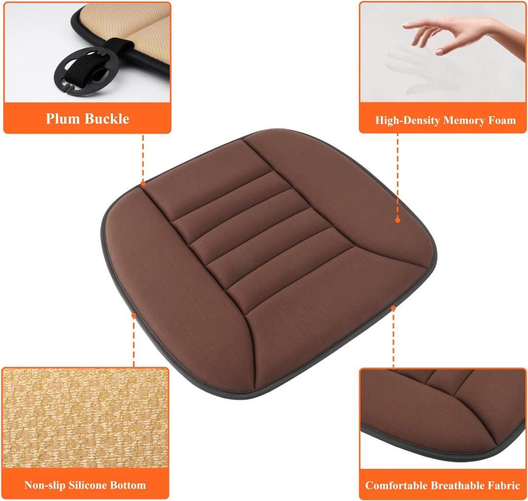 Komfortables Autositzkissen mit Memory Foam zur Linderung von Rücken- & Hüftschmerzen.