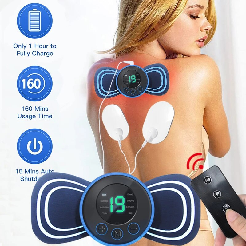 Unisex Mini Nackenmassagegerät, kabellos, smart & tragbar für effektive Muskelentspannung unterwegs.