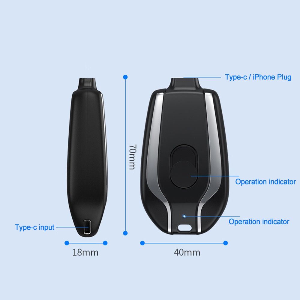 Praktische Mini Powerbank, Notstromladegerät für alle Mobilgeräte, leicht zu tragen.