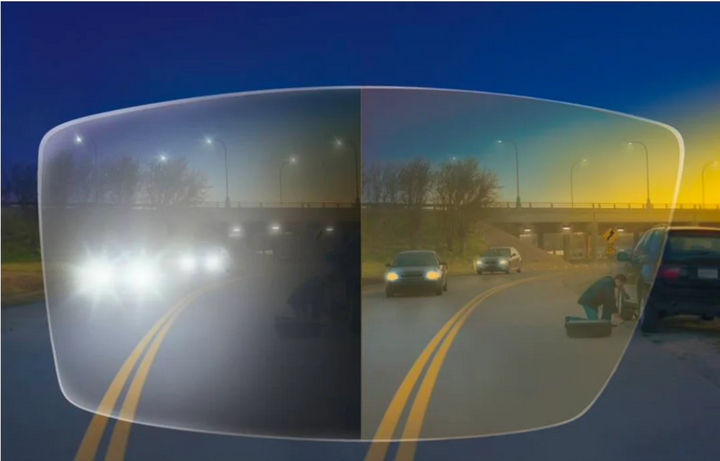 Anti-Glare Fahrerbrille mit GlareCut, ideal für Nachtfahrten, erhöhte Sicherheit im Straßenverkehr.