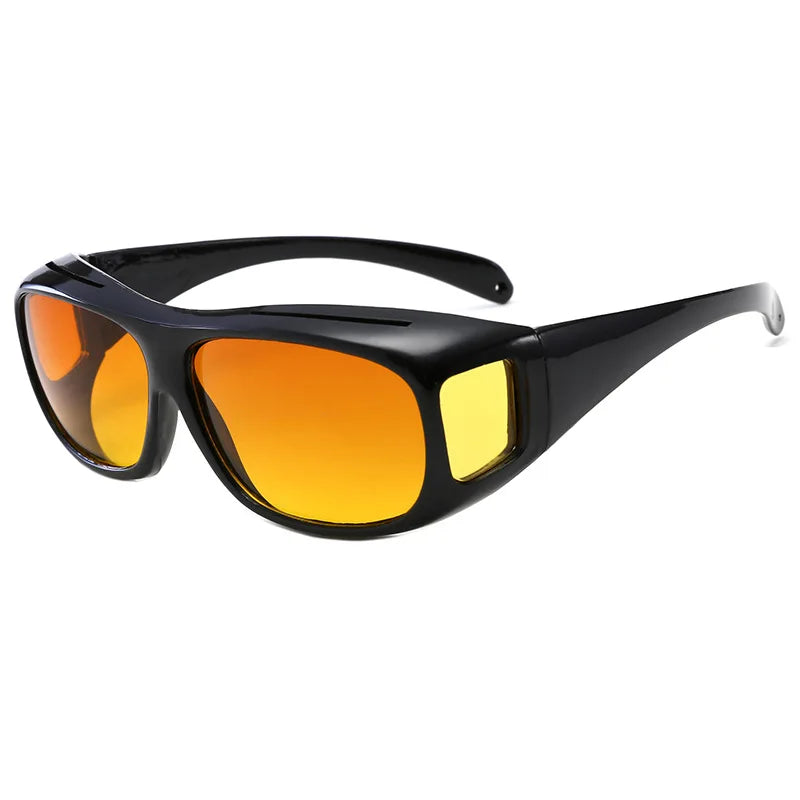 Unisex Nachtbrille zur Sichtverbesserung, orange Gläser und GlareCut-Technologie für Autofahrer.