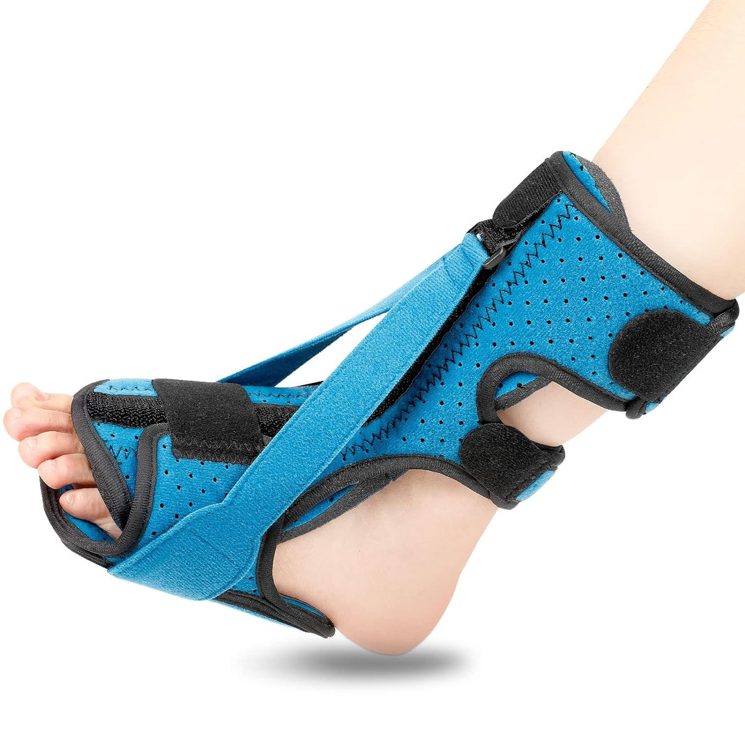 Unisex Nachtschiene von der Seite, stabilisiert Fuß bei Plantarfasziitis, Fallfuß & Achillessehnenentzündung.