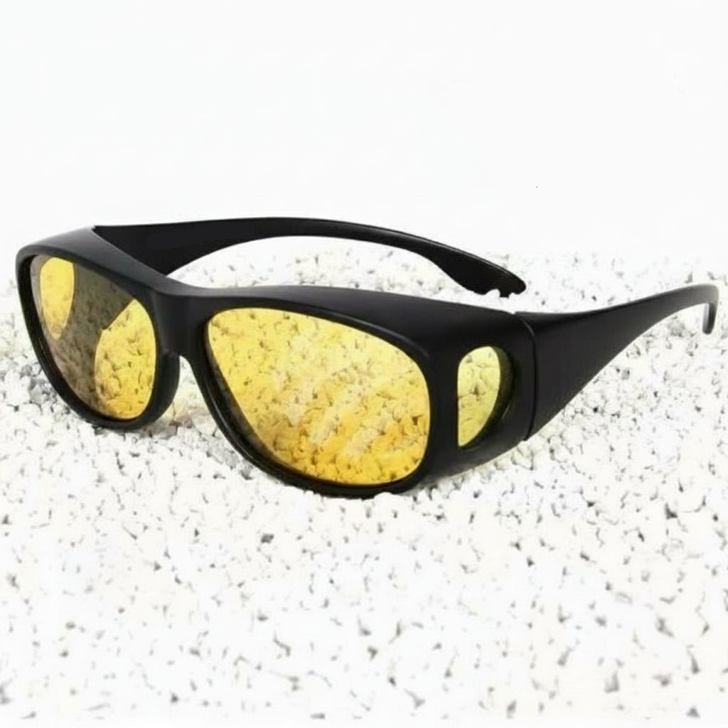 Fahrbrille mit Blendschutz und HD-Gläsern für sichereres Autofahren bei Nacht, Nebel und Regen. Unisex-Design.