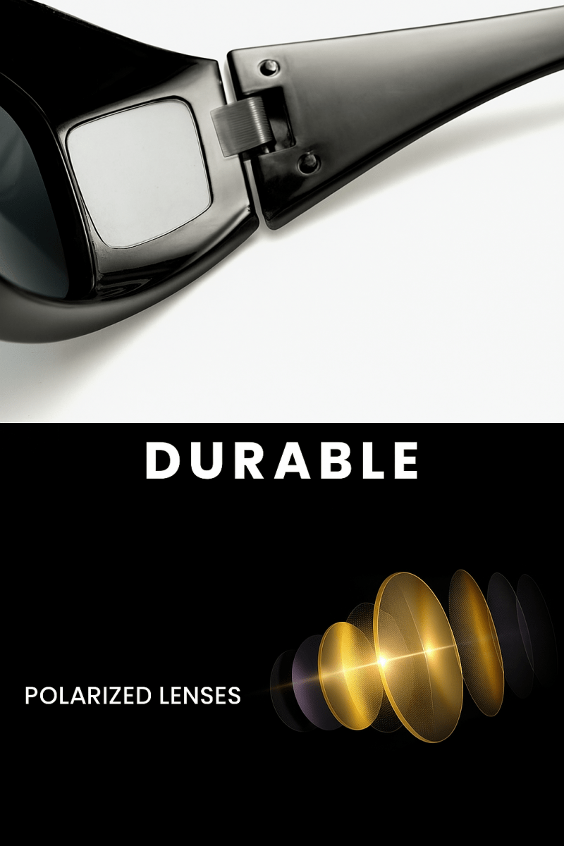 Hochwertige Unisex-Fahrbrille mit HD-Gläsern und Blendschutzfunktion für entspanntes und sicheres Autofahren.