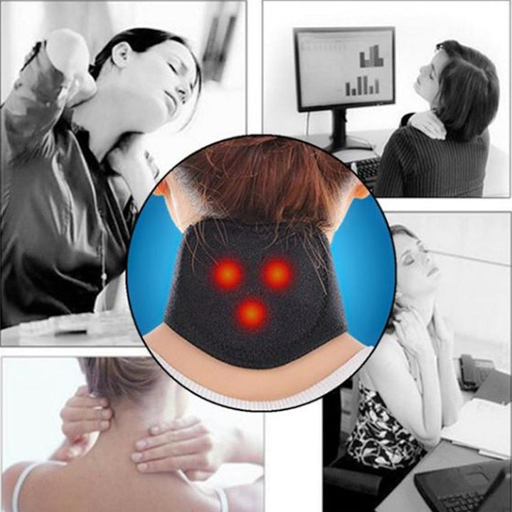 Nackenband mit Magnetfeldtherapie & Wärme für Wellness und Gesundheit im Herbst & Winter, lindert Nackenschmerzen.