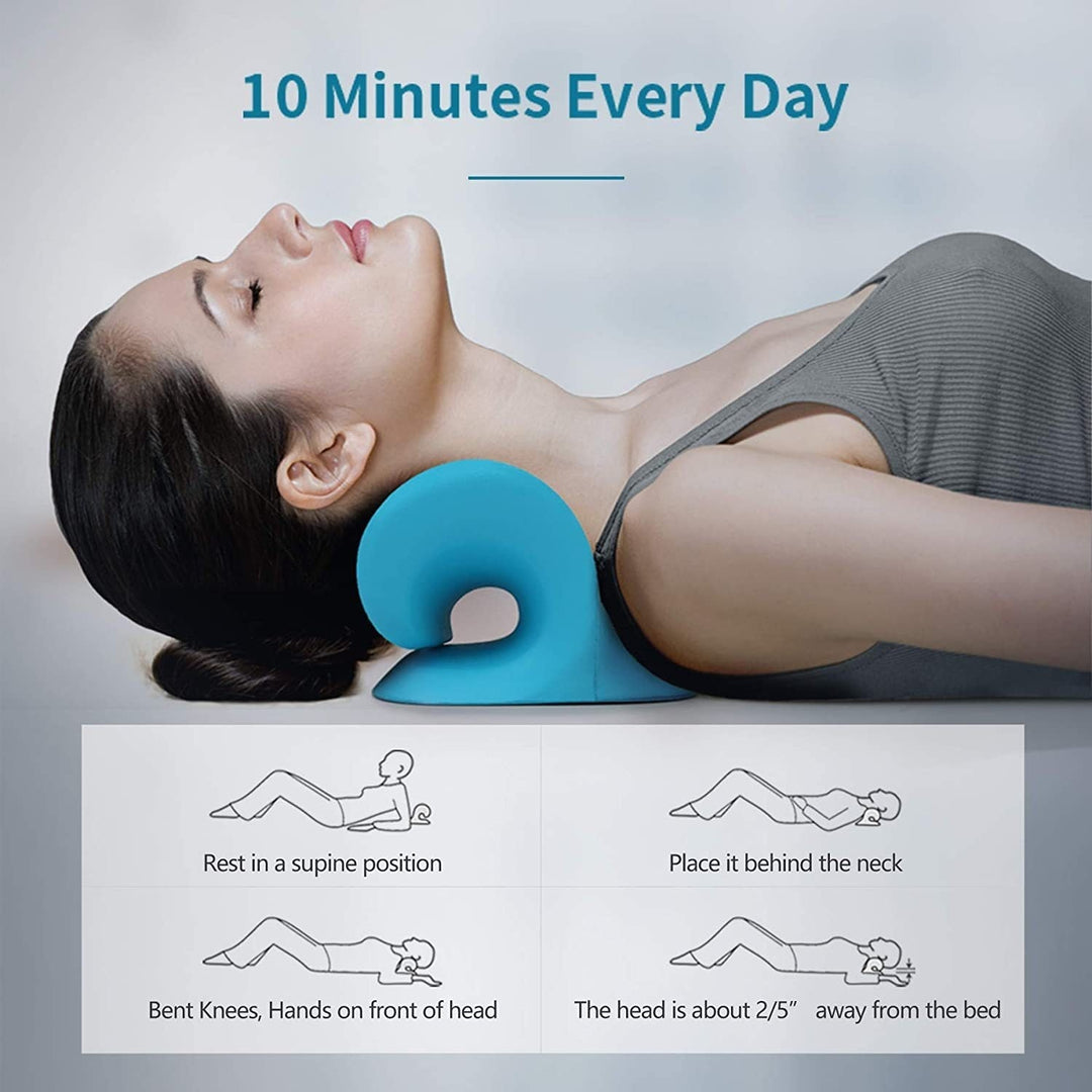 Nackenmassagekissen mit ergonomischem Design; lindert effektiv Nacken- & Schulterschmerzen.