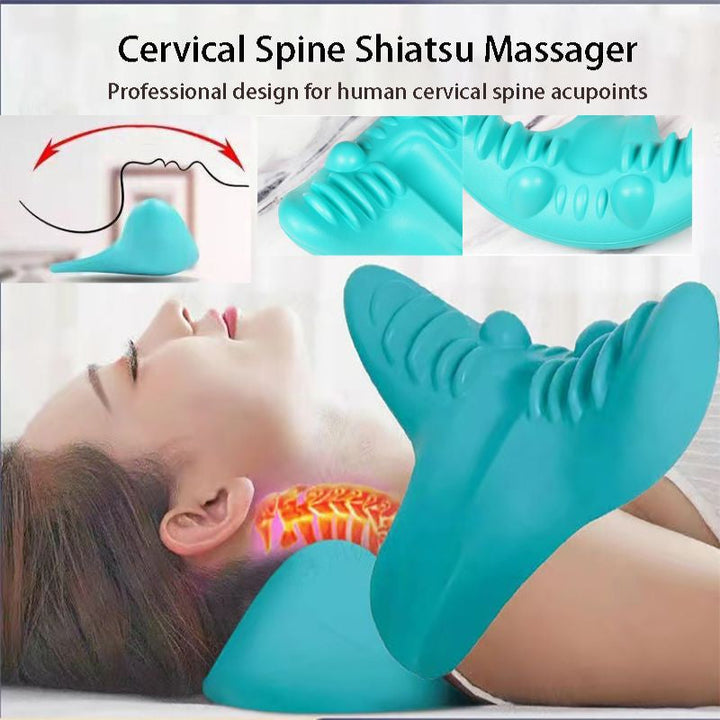 Ergonomisches Nackenstrecker Kissen zur Förderung der HWS-Gesundheit.