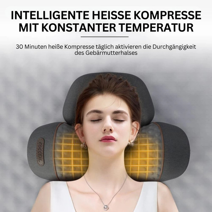 Effektives Nackenstützkissen lindert Schmerzen mit Massage & Wärme. Perfekt für Therapie, Entspannung und tragbaren Einsatz.