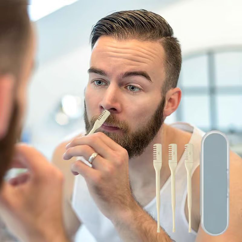 Unisex Nasenhaartrimmer & Ohrenreiniger aus Edelstahl für präzise Körperpflege.