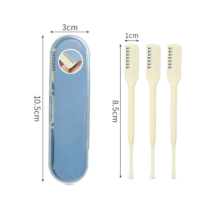 Unisex Doppelkopf-Trimmer aus Edelstahl, manuell für präzise Gesichts- und Körperhaarentfernung.