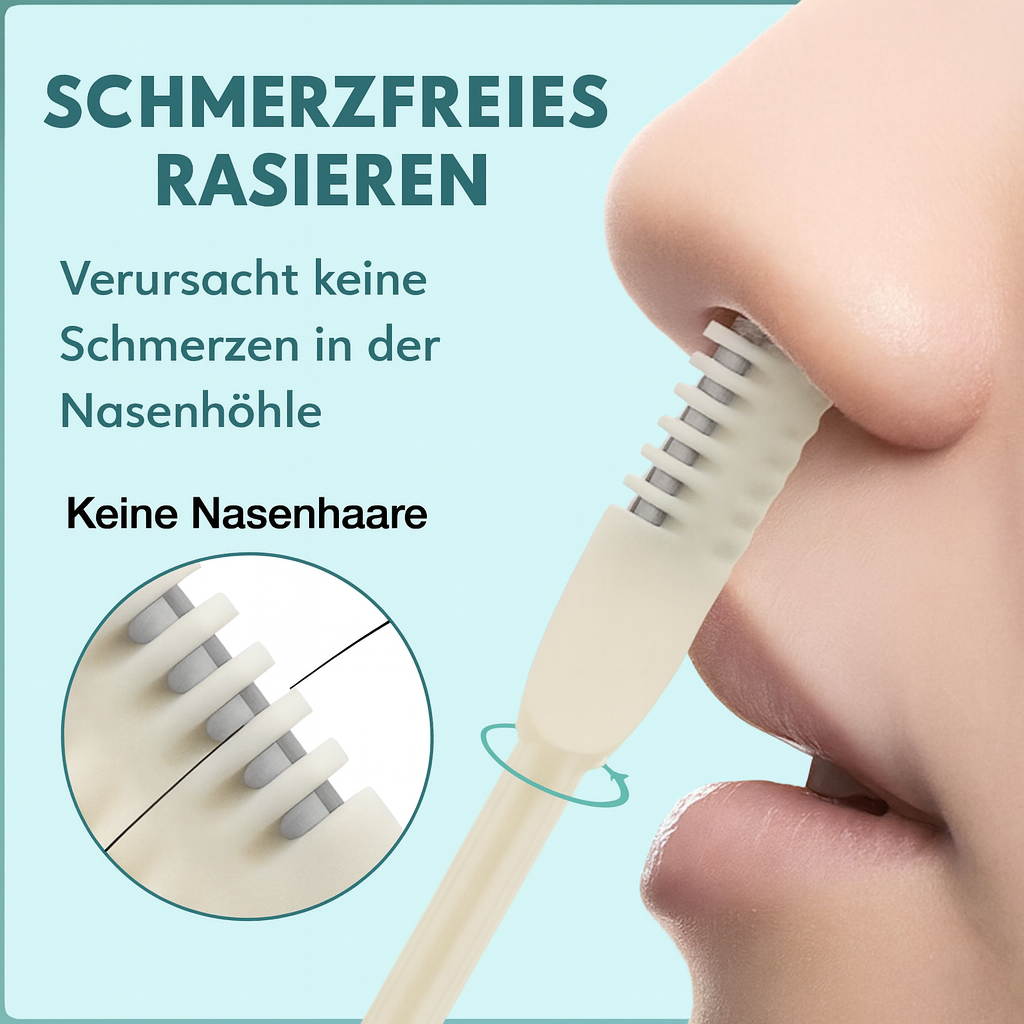 Doppelkopf-Pflegegerät: Präzisions-Nasenhaartrimmer und effektiver Ohrenreiniger.