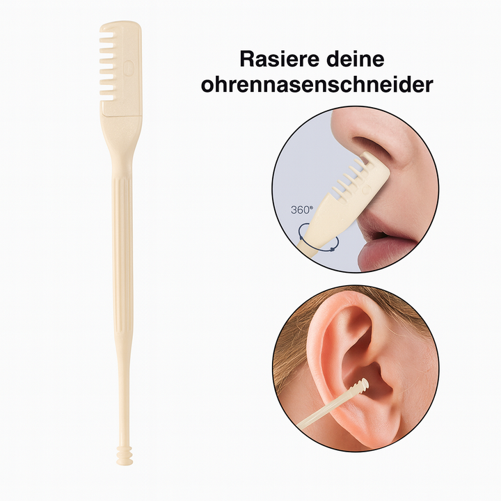 Manueller Nasenhaartrimmer & Ohrenreiniger aus Edelstahl, für tägliche Hygiene.