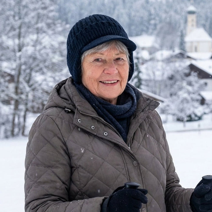 Robuste Nordic-Wintermütze für Outdoor-Abenteuer, hält Kopf und Ohren bei Kälte warm.
