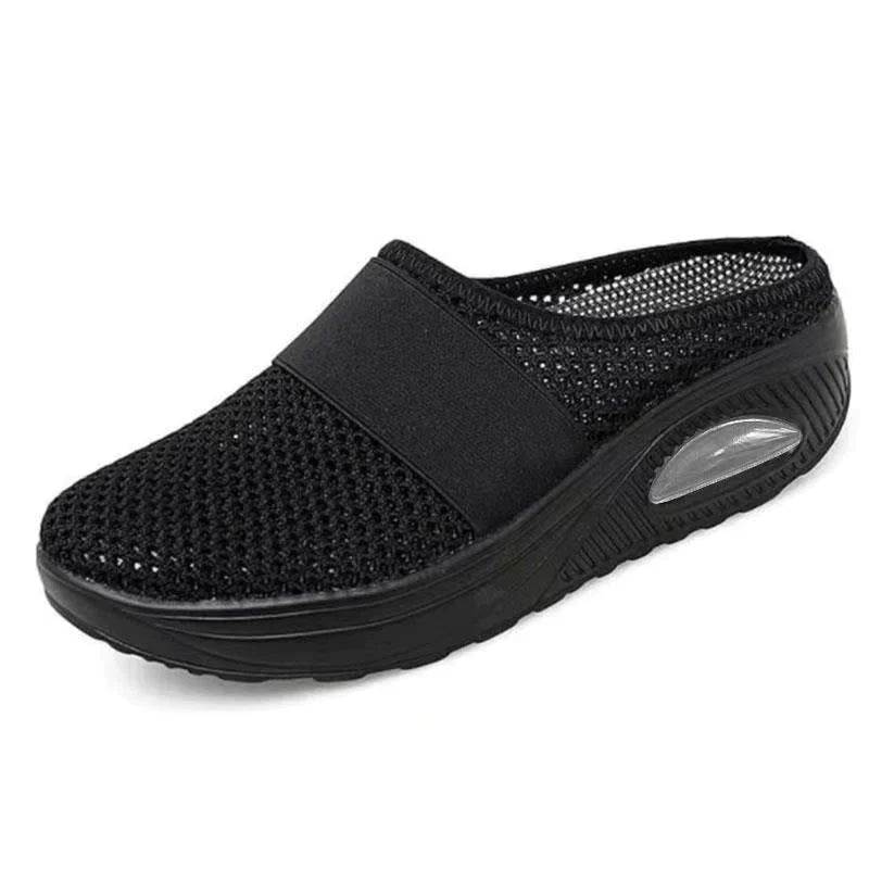 Seitliche Ansicht OrthoAir Unisex Luftkissen-Sneaker. Stabile, atmungsaktive Komfortschuhe für Damen & Herren.