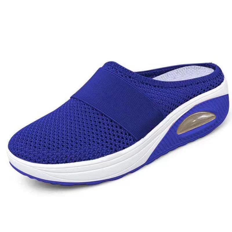 Rückansicht der OrthoAir Luftkissen-Sneaker. Gelenkschonende, stabile orthopädische Schuhe für Komfort.