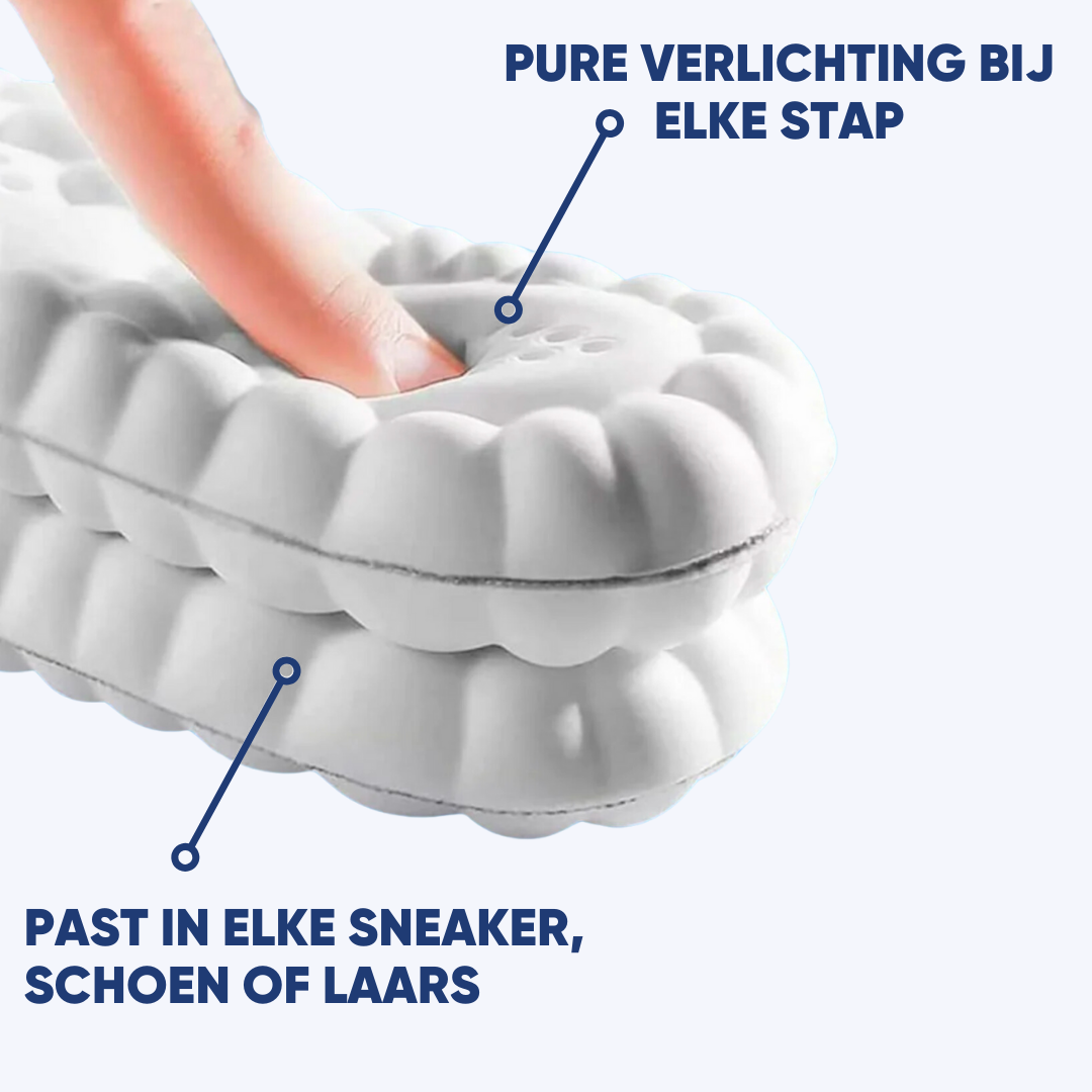 Weiche Gel-Einlegesohlen für Dämpfung, Druckentlastung & Fußschmerzen-Linderung in Sportschuhen.