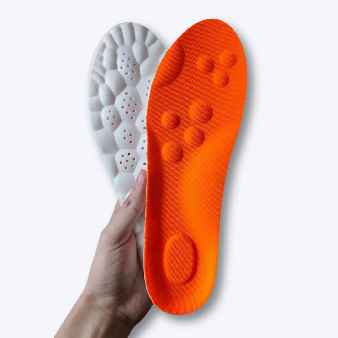 Atmungsaktive orthopädische Schuheinlagen: Schmerzlinderung, Komfort & Dämpfung für jeden Schritt.