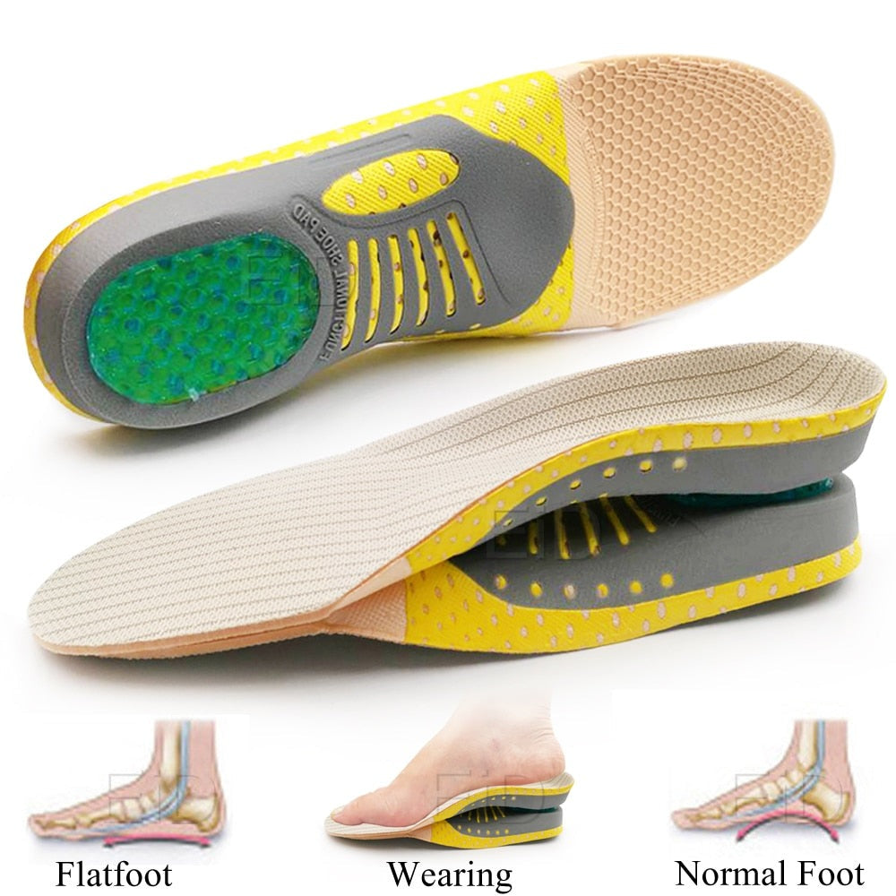 Unisex orthopädische Einlegesohlen für Plattfüße & Fußschmerzen. Effektive Schmerzlinderung bei Fersensporn.