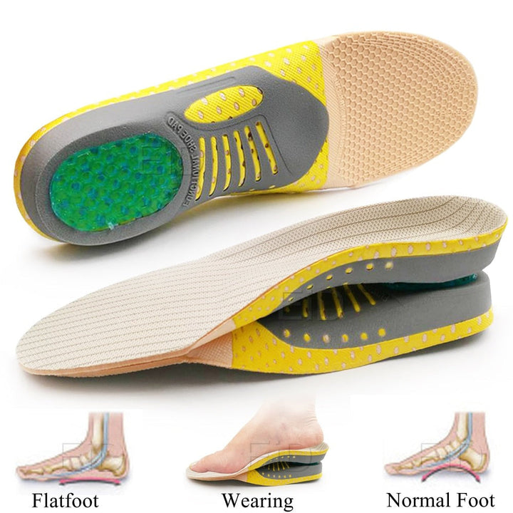Unisex orthopädische Einlegesohlen für Plattfüße & Fußschmerzen. Effektive Schmerzlinderung bei Fersensporn.