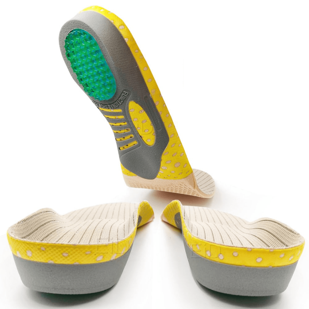 Komfortable unisex Einlegesohlen mit Dämpfung für Plattfüße, Fußschmerzen & bessere Haltung. Orthopädisch.