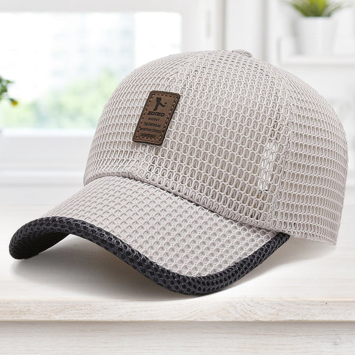 Baseballmütze mit Mesh-Einsätzen, atmungsaktiv, UV-Schutz & verstellbar für Sport & Alltag.