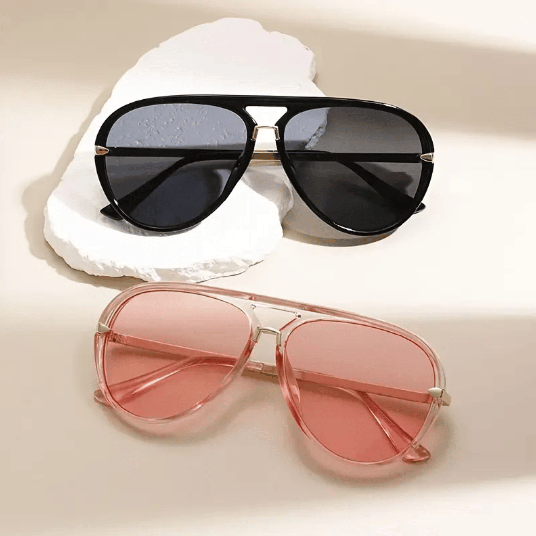Elegante Pilotenbrille aus Metall, klassisches Design für Damen und Herren. Hochwertiges Mode-Accessoire.