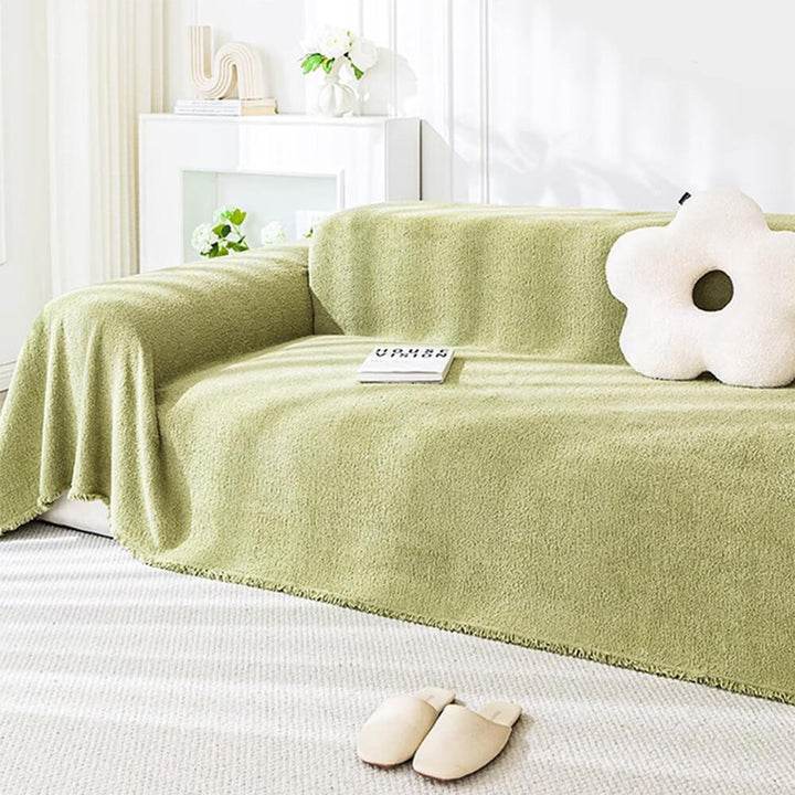 Wasserabweisender Plüsch-Couchschutz aus Polyester, pflegeleicht, langlebig & schützt Ihre Möbel.