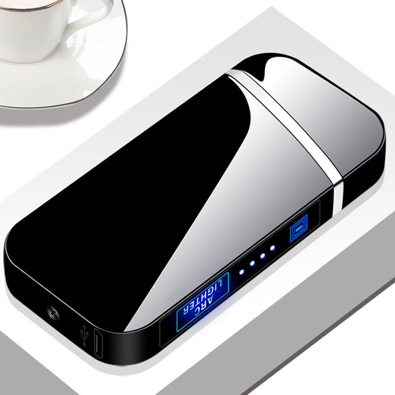 Unisex Plasma-Lichtbogen Feuerzeug, winddicht, USB-wiederaufladbar, flammenlos, Zinklegierung. Modern & elektrisch.